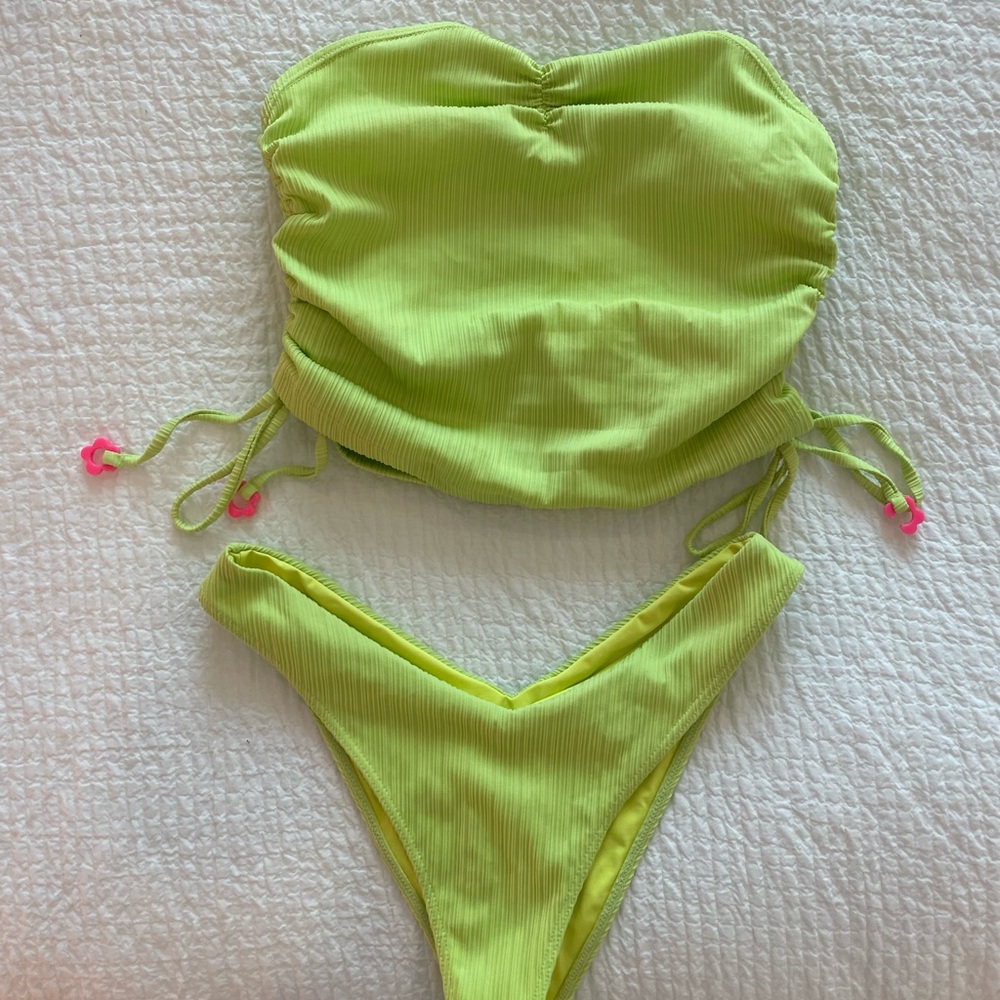 Frankie’s Bikinis green bikini set